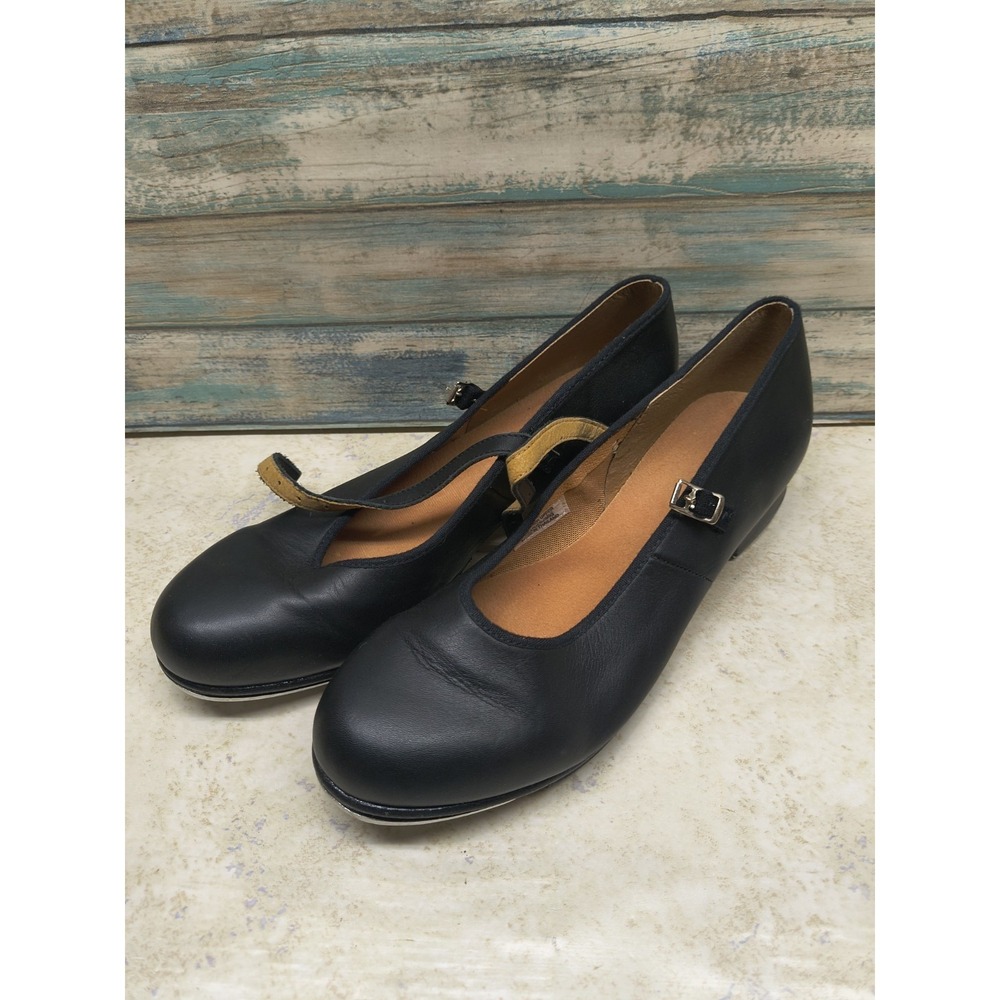 Bloch Black Leather Tap Shoes with Silver‎ Accents 9.5